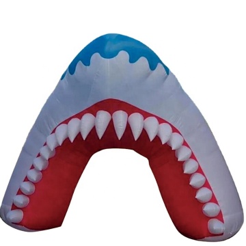 Customized Printing Advertising Outdoor Inflatable Shark Teeth Archway