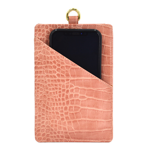 Card Slot Back Cover New fashion Crocodile Lanyard Wallet Leather Card Holder Factory