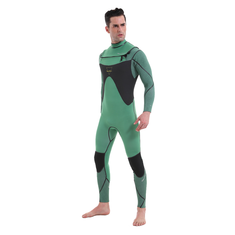 Seaskin Mens 3/2mm Stretch Neoprene Chest Zip Wetsuit