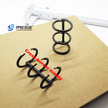 YIWANG Metal Black 30mm A6 3 Rings Binder Clips