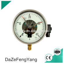 SS case brass connection Oil Filled Electric-contact Manometer