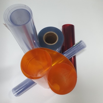 glass clear rigid pvc film maroon color