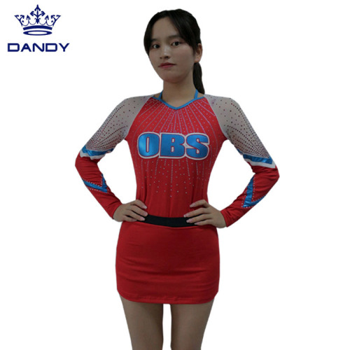 ເຄື່ອງແຕ່ງກາຍ Cheerleader ເຍົາວະຊົນທີ່ເຮັດດ້ວຍໂລຫະທີ່ເຮັດດ້ວຍໂລຫະທີ່ ກຳ ນົດເອງ