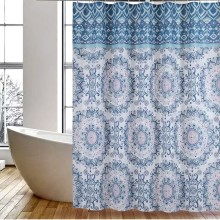 Shower Curtain PEVA Blue Flower
