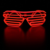 red color Light Up Shutter Glasses El Wire Glasses