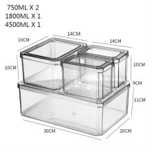 Set 4 Plastic Household Storage Container For Food