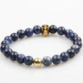 2019 Nuovi arrivi gioielli all&#39;ingrosso alibaba sodalite gemma pietra perline bracciale uomo, accessori leone bracciali