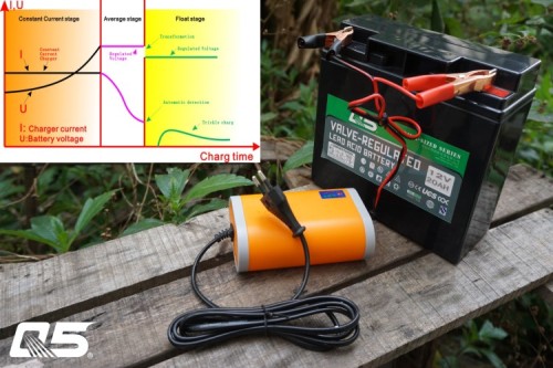 12V2A Automatic Trickle Lead acid battery Charger Storage Battery Charger