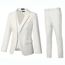 AOSHI Men's Jackets Formal business slim fit white wedding suits for men
