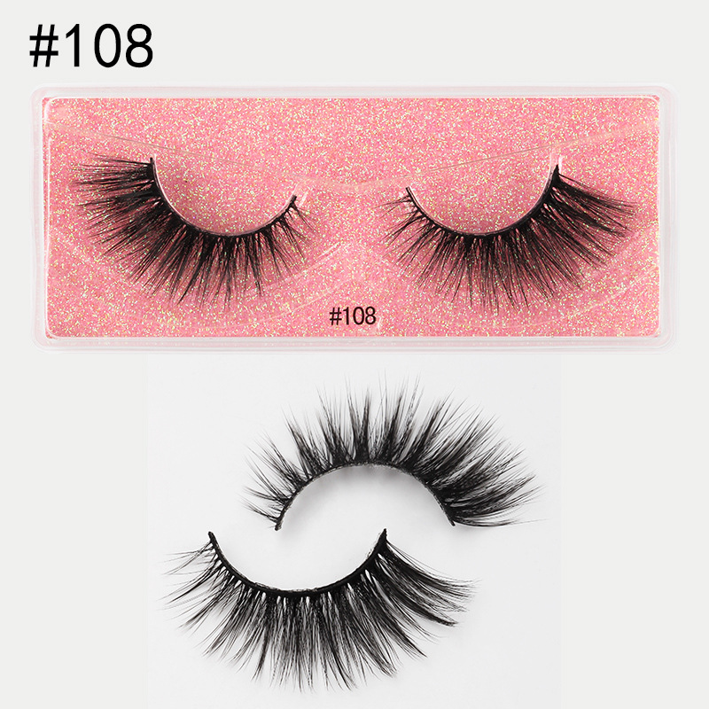 5 Colors Glitter box 3D mink false eyelashes handmade wholesale cosmetics eyes makeup beauty