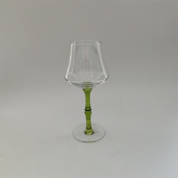 Creative design bamboo joint stem wine glass