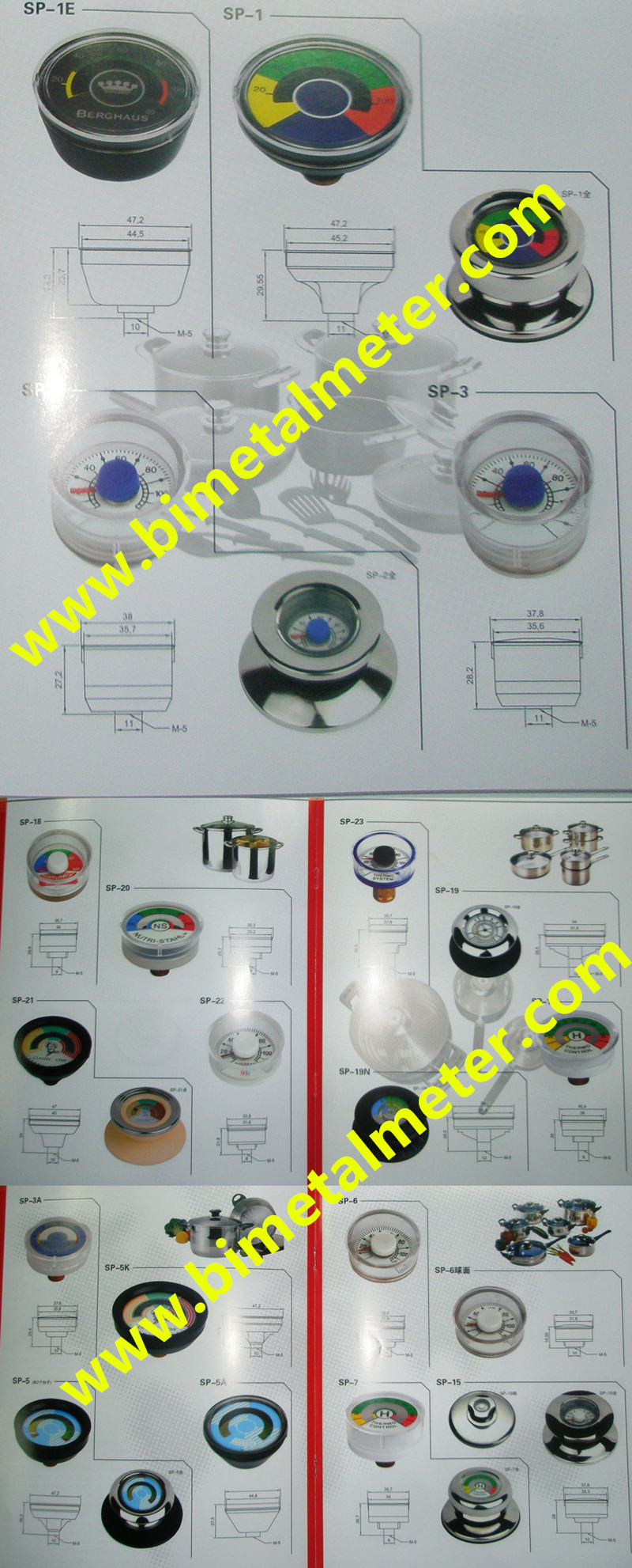 Cookware Pan lid Knob thermometer