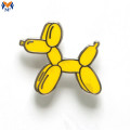 Reka Bentuk Logam Custom Enamel Balloon Dog Pin