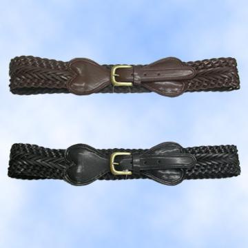 Wide Plaited PU Belts in Different Colors