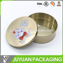 small plastic candy round tin container for sale