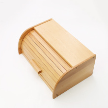 Eco-friendly high quality large   natural wooden bread box
