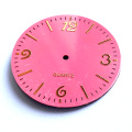 Pink Color Gem Stone Dial For Watch