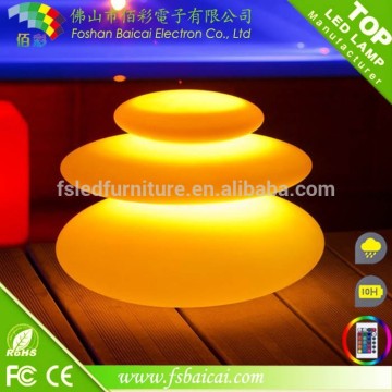 battery operated color changing outdoor snowman led table light