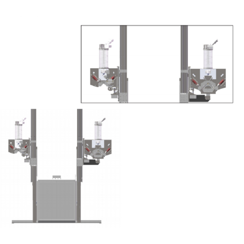 Machine de remplissage déshydratante avec doubles têtes de remplissage