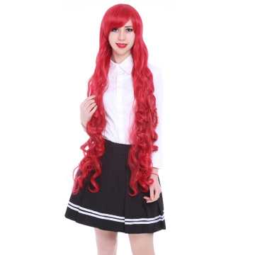 Long Wave Pink Synthetic Hair Cosplay Wigs