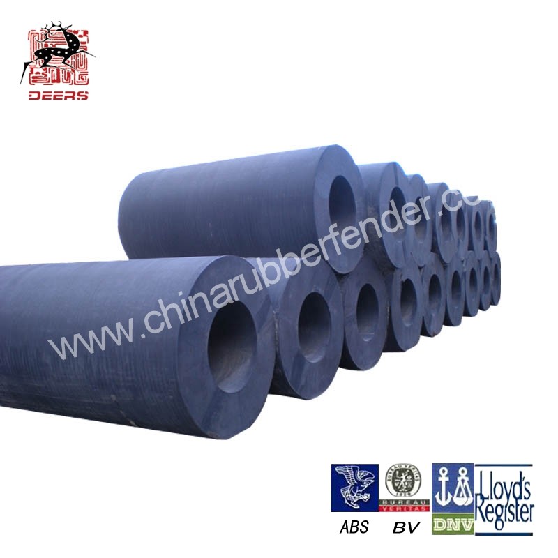 EPDM/Natural rubber Cylinder Rubber Fender for dock ship