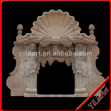 Stone Antique Fireplace Mantel Sculpture YL-B058