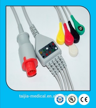 compatible bionet one-piece patient monitor ECG trunk cable 5 lead IEC/AHA