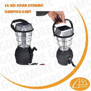 36 led solar camping light, hand crank hanging solar light, rechargeable solar camping lantern