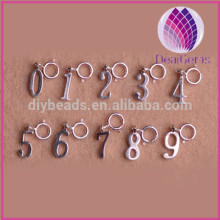 christmas gift 925 sterling silver arabic letter pendent&charm for diy jewelry