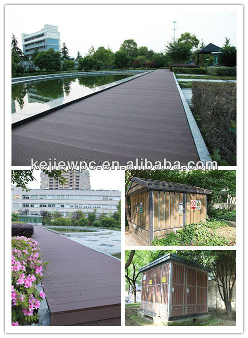 Deep wood grain outdoor WPC floor 3D embossed wood plastic composite decking Deep embossing WPC board