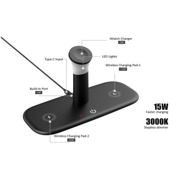 Almohadilla de carga inalámbrica doble Qi Mobile