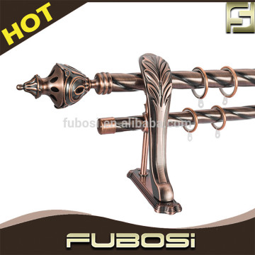 Small shower curtain rod/ metal curtain rod finials