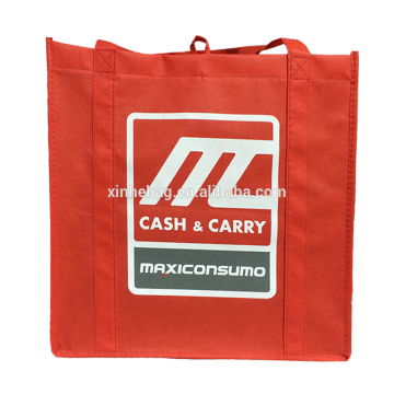 two side silk screen printed non woven shopping tote bag