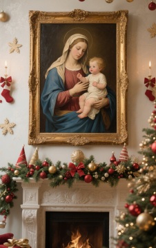 Christmas outdoor jesus statue