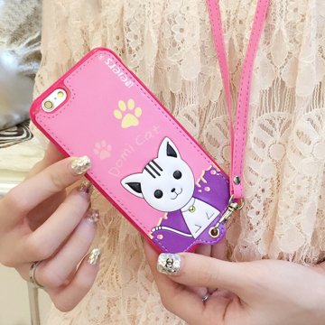 Cute domi cat colorful TPU case for iphone 6s case