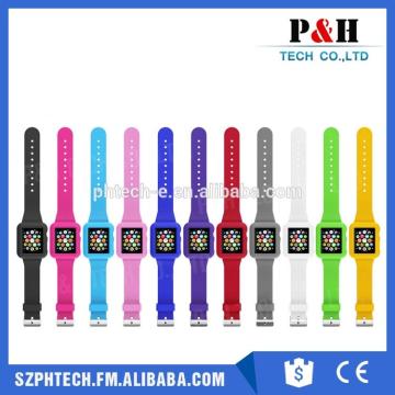 Colorful Silicone WatchBand And Case For Apple Watch Strap Silicone Wrist Band Strap With Case For iWatch