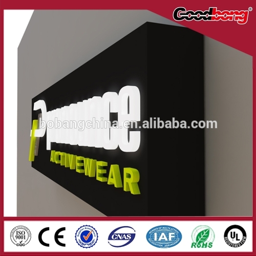 acrylic advertising led illuminated aluminum frame plastic lighting sign box