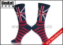 Colorful Cotton Extendex Size Socks Flag Designed Oversized