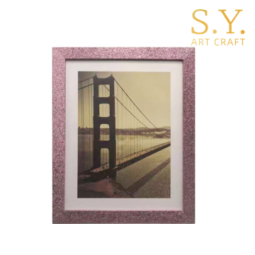 Premium Shimmering Pink Glitter Photo Frame