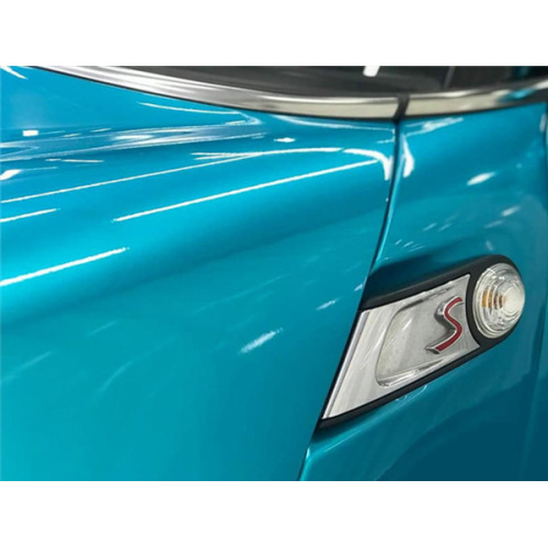 metallic gloss coral blue car vinyl wrap