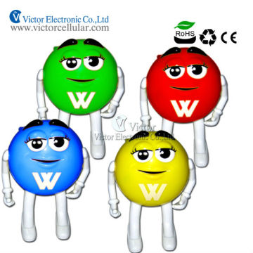 M&M's Style Portable Mini USB Speaker with micro SD TF, FM, MP3