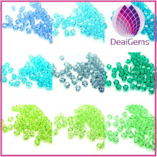 Bead,glass red,8mm hand-faceted bicone