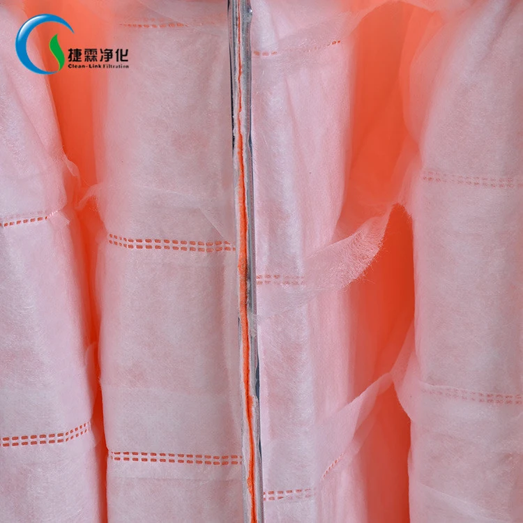 Clean-Link Wholesale Medium Efficiency Non-Woven Pocket Filter F8 F9 China Product