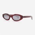 Stylish Oval Acetate Women's Sunglasses 24A8013