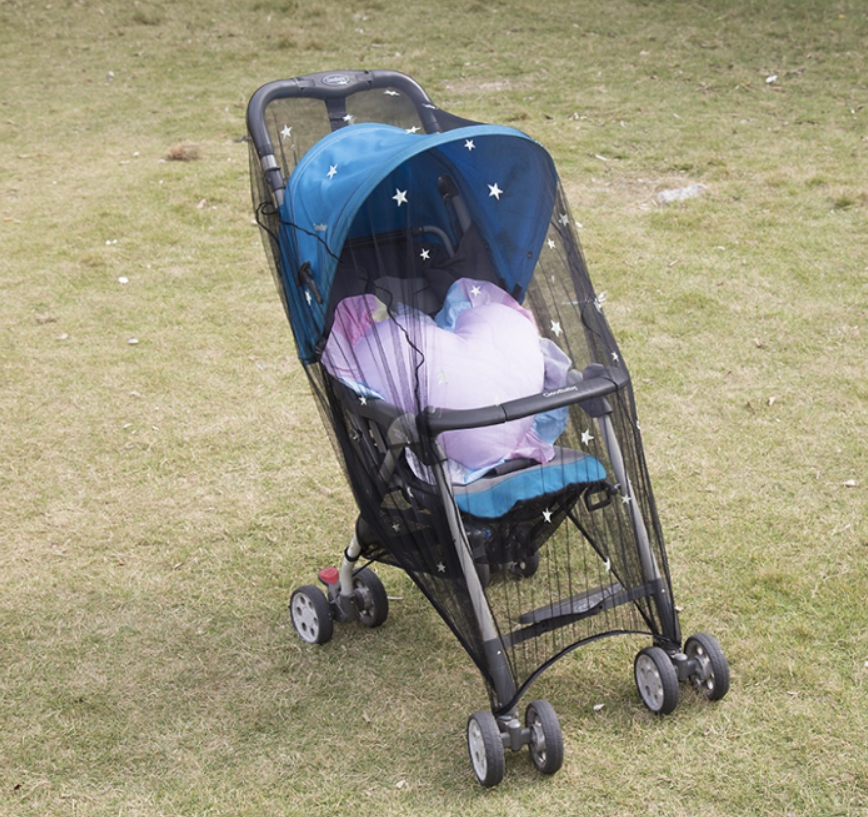 Stroller mosquito net with star pattern