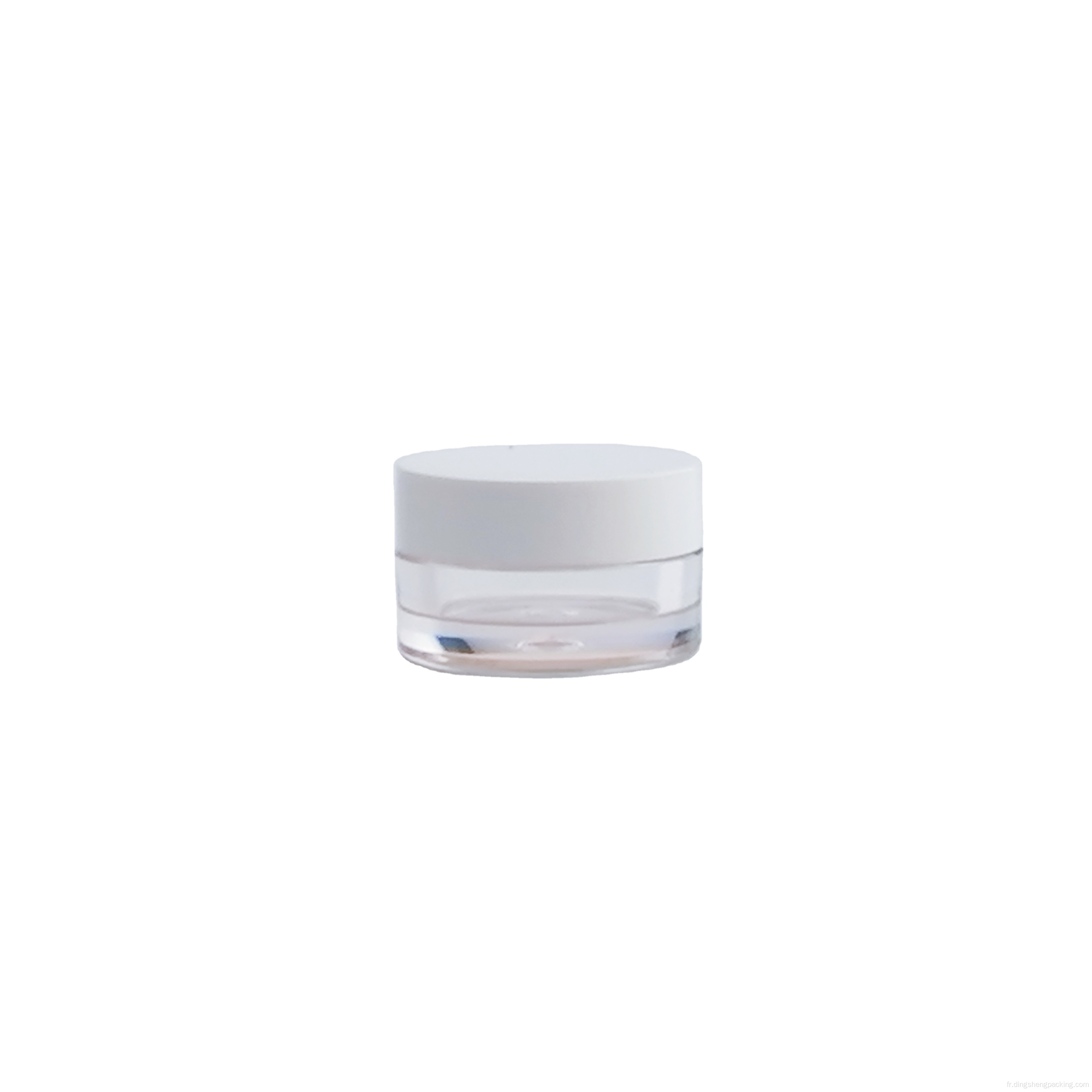 5 ml clear ps matériau pot crème en plastique JAR