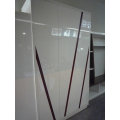 Modern white high gloss bedroom wardrobe