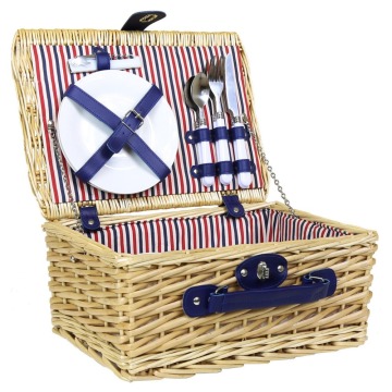 Antique Bamboo Modern Wicker Woven Picnic Basket Pictures