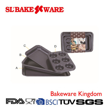 4 PCS Bakeware Set Carbon Steel Nonstick Bakeware (SL BAKEWARE)