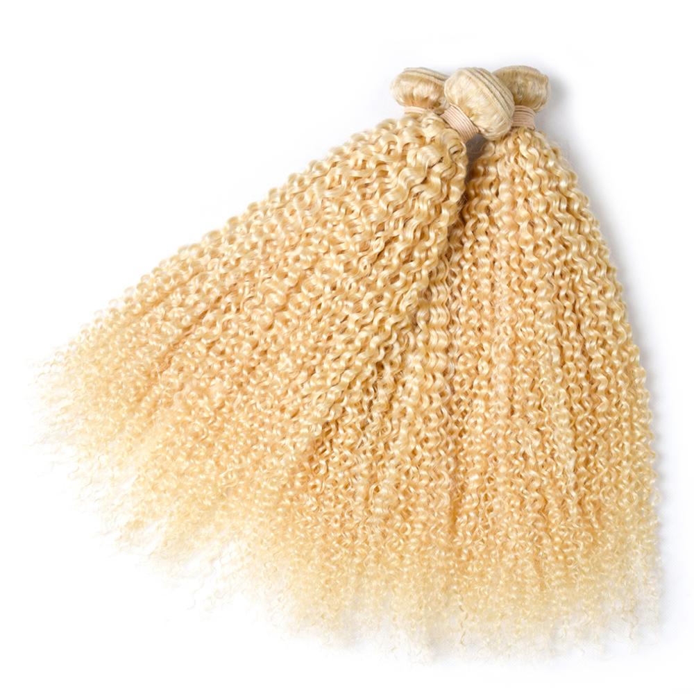 Top Quality Wholesale Blonde 613 hair bundles virgin raw Indian curly Hair extension